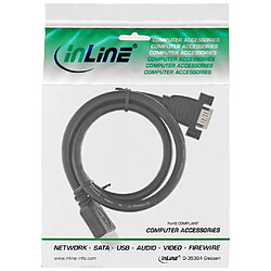 Adaptateur InLine® HDMI 4K2K Type A mâle à A femelle avec bride 0.6m