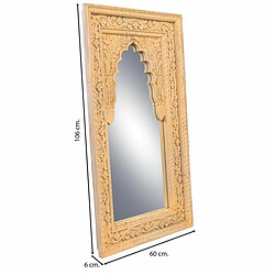 Avis Miroir mural Alexandra House Living Bois de manguier 6 x 106 x 60 cm