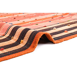 Vidal Tapis de laine 253x139 orange Jajim pas cher