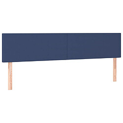 Maison Chic Lot de 2 Têtes de lit design Bleu pour chambre - Décoration de lit 100x5x78/88 cm Tissu -MN75610