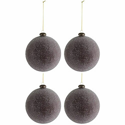 Paris Prix Lot de 4 Boules de Noël Perles 12cm Bordeaux