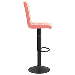 Acheter vidaXL Tabourets de bar lot de 2 rose velours