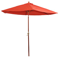 Avis Decoshop26 Parasol en bois de jardin 3m stable inclinable manivelle terracotta 04_0003807