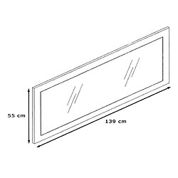 Mpc Miroir Laqué Bordeaux 139 Cm