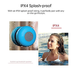 Yonis Enceinte Bluetooth Waterproof Portable Mini Subwoofer Pour Douche Mains-Libres Avec Micro pas cher