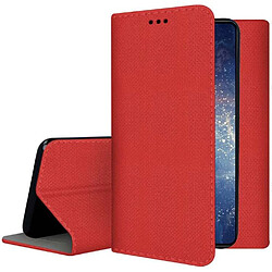 Htdmobiles Housse pour Xiaomi Poco F4 GT 5G - etui coque pochette portefeuille + verre trempe - ROUGE MAGNET