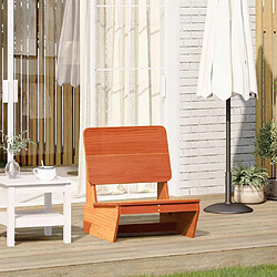 vidaXL Chaise de jardin cire marron 60x64x70,5 cm bois de pin massif