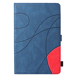 Etui en PU bicolore avec support et porte-carte bleu pour votre Samsung Galaxy Tab A7 10.4 (2020)/T500/T505