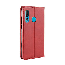 Avis Wewoo Housse Coque Étui en cuir à boucle magnétique avec texture rétro et pour Hunova 4, support emplacements pour cartes porte-monnaie (rouge)