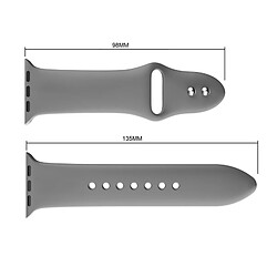 Avis Wewoo Bracelet montre en silicone à double rivets pour Apple Watch séries 3 et 2 1 38 mm (Gris)