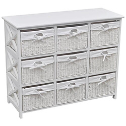 vidaXL Armoire de rangement Blanc