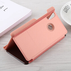 Acheter Wewoo Coque Housse en cuir pour miroir Xiaomi Mi 8 SE avec support or rose