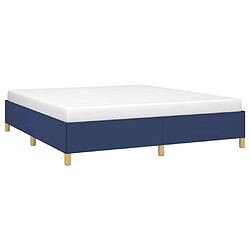 Avis Maison Chic Lit adulte - Lit simple Cadre de lit,Structure du lit Contemporain Bleu 160x200 cm Tissu -MN57547