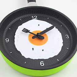 Acheter Horloge murale en forme d'oeuf au plat pour cuisine chambre verte