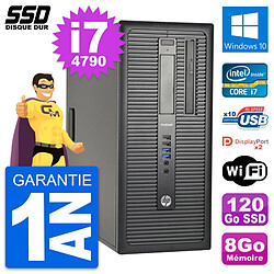 PC Tour HP ProDesk 600 G1 Intel Core i7-4790 RAM 8Go SSD 120Go Windows 10 Wifi - Occasion