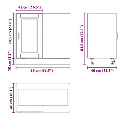 vidaXL Armoire de cuisine Porto blanc bois d'ingénierie pas cher