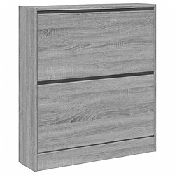 Avis vidaXL Armoire à chaussures sonoma gris 80x21x87,5cm bois d'ingénierie