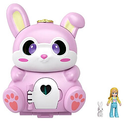 Polly Pocket - Coffret transformable Lapin, avec mini-poupée Polly, figurine de lapin et surprises - Mini-Poupée - Des 4 ans