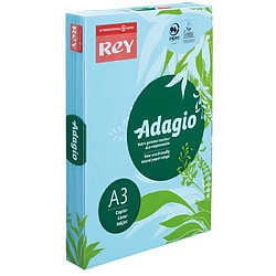 Ramette papier couleur Rey Adagio couleurs intenses A3 80 gr - 500 feuilles - bleu vif