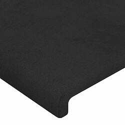 Maison Chic Tête de lit moderne avec oreilles pour chambre - Décoration de lit Noir 93x16x78/88 cm Velours -MN46032 pas cher