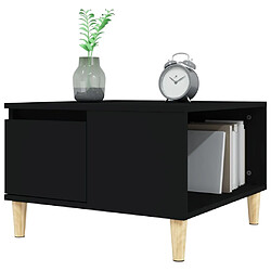 Avis vidaXL Table basse noir 55x55x36,5 cm bois d'ingénierie