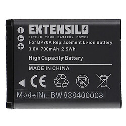 Vhbw EXTENSILO Batterie remplacement pour Samsung BP-70a, BP70a, EA-BP70A, SLB-70A pour appareil photo, reflex numérique (700mAh, 3,6V, Li-ion)