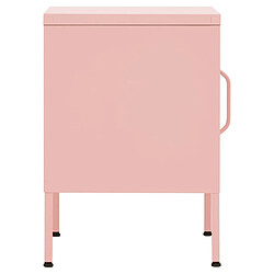 Acheter Maison Chic Lot de 2 Tables de chevet - Tables de Nuit Rose 35x35x51 cm Acier