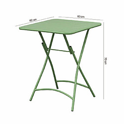 Acheter Mes Table de jardin pliable en métal vert - BACA