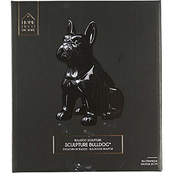 Avis The Home Deco Factory Bouledogue en céramique assis 20 cm noir.