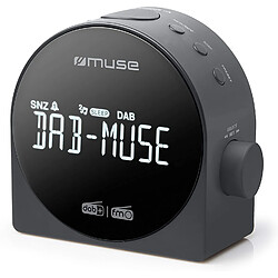 Muse radio réveil DAB+ FM AUX avec double alarmes noir