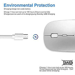 Acheter Universal Souris Bluetooth pour ordinateur portable / iPad / iPhone / Mac (iOS13.1.2 et supérieur) / Android PC, souris sans fil Slim rechargeable de souris silencieuses pour Windows / Linux / NoteBoo