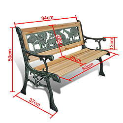 vidaXL Banc de jardin pour enfants 84 cm Bois pas cher