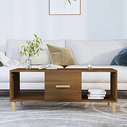 vidaXL Table basse chêne marron 102x50x40 cm bois d'ingénierie