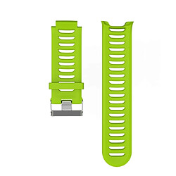 Wewoo Bracelet pour montre connectée Dragonne en silicone de couleur solide Garmin Forerunner 910XT Vert