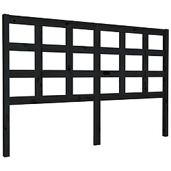 vidaXL Tête de lit Noir 156x4x100 cm Bois massif de pin