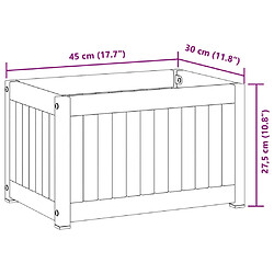 vidaXL Jardinière 45x30x27,5 cm bois massif d'acacia et acier pas cher