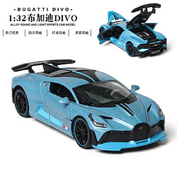 Universal 1: 32 Bugatti Veyron Divo Alliage Voiture Modèle Jouet Métal Moulé Tirer Véhicule Jouet Voiture Cadeau Enfant Garçon & 124 ; Moulé Voiture Jouet.(Bleu)