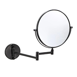 Universal Miroir de toilette monté sur le mur 8 pouces amplificateur miroir latéral espace aluminium miroir de maquillage noir miroir de maquillage cadeau pour madame | Miroir de bain