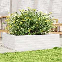 vidaXL Jardinière blanc 90x60x23 cm bois de pin massif