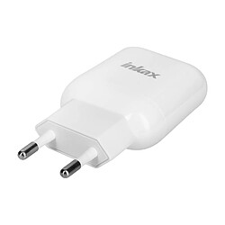 Chargeur secteur 2x ports USB 2.1A + 1.0A Recharge Rapide Inkax - Blanc pas cher