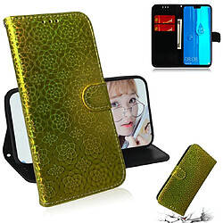 Wewoo Housse Coque Pour Huawei Y9 2019 / Enjoy 9 Plus Couleur unie Boucle magnétique colorée Flip horizontal en cuir PU avec support et fentes cartes et portefeuille et lanière jaune