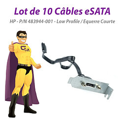 Lot x10 Câbles Façade I/O SATA eSATA HP 483944-001 40cm Low Profile - Occasion