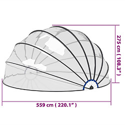 vidaXL Dôme de piscine 559x275 cm pas cher