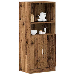 vidaXL Armoire de cuisine vieux bois 57x41,5x131,5 cm bois ingénierie