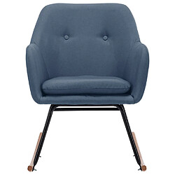 Avis Maison Chic Chaise à bascule | Fauteuil Relax, design moderne Bleu Tissu -GKD74965