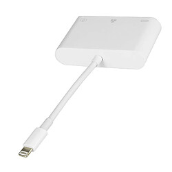 Avizar Adaptateur Lightning vers Ethernet / USB-A / USB-C Compact Plug and Play Blanc