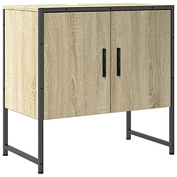 vidaXL Armoire lavabo de salle de bain chêne sonoma 60x33x60 cm