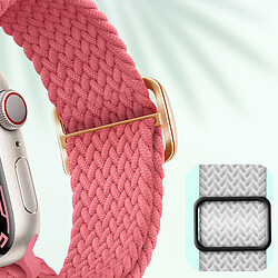 Avis Avizar Bracelet pour Apple Watch 41mm / 40mm / 38 mm Nylon Tressé Respirant rose