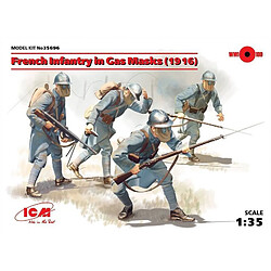 Icm Figurine Mignature French Infantry In Gas Masks (1916)