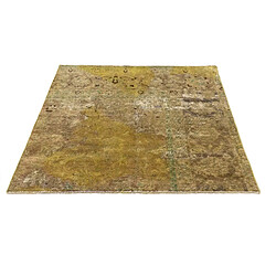 Vidal Tapis de laine 115x110 vert Vintage Royal pas cher